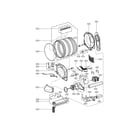 LG DLE2516W drum and motor parts diagram