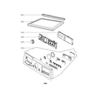 LG DLE2601R control panel and plate parts diagram