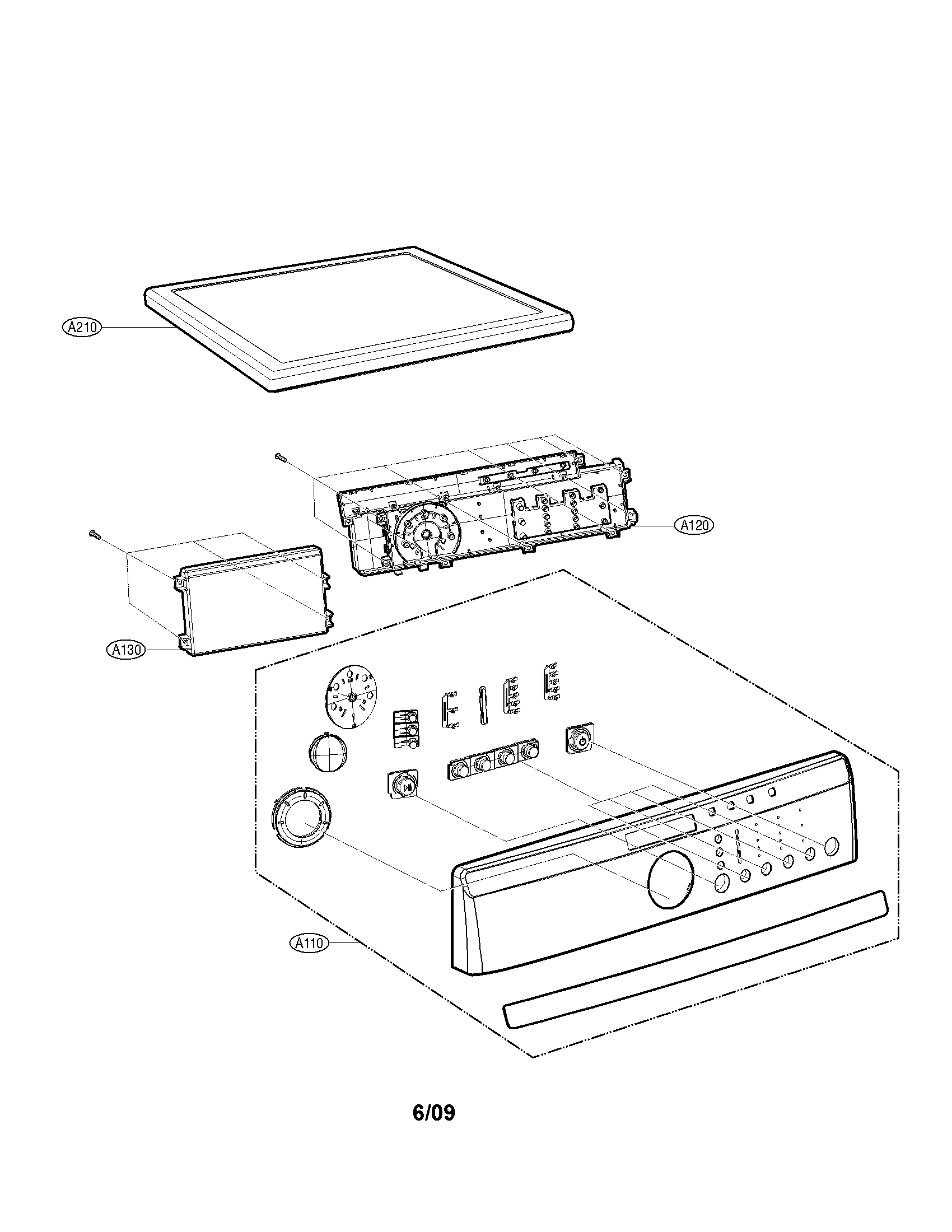 Control panel and plate parts