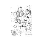 LG DLG2524W drum and motor parts diagram