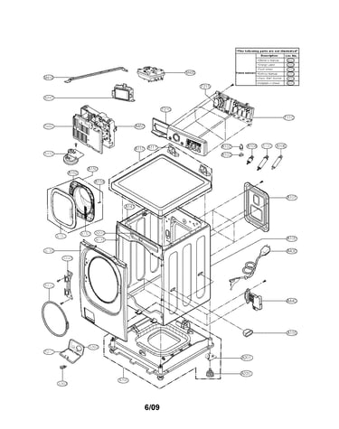 Cabinet and control panel parts