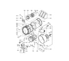 LG WM2801HRA drum and tub parts diagram