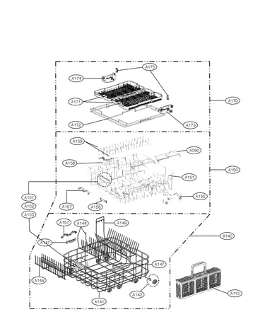 Rack assembly parts