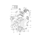 Kenmore 79648852800 cabinet and control panel parts diagram