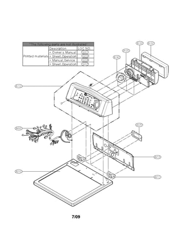 Control panel and plate parts