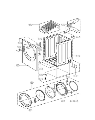 Cabinet and door parts