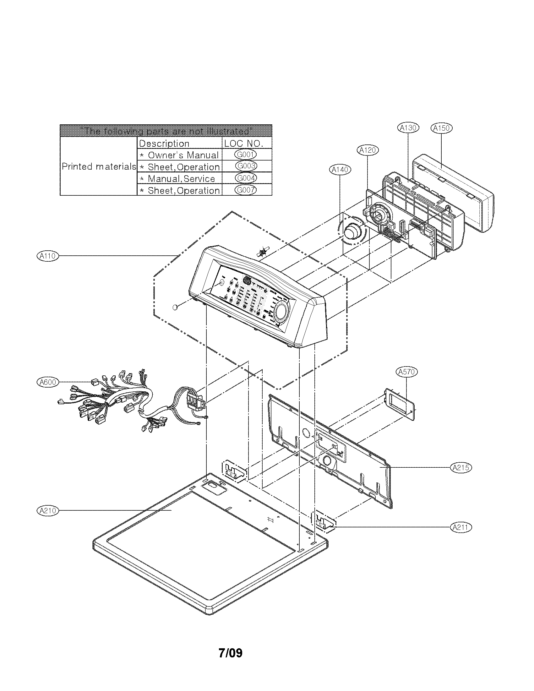 Control panel and plate parts