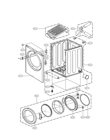 Cabinet and door parts