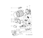 Kenmore 79698842800 drum and motor parts diagram