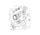 LG WM3001HPA drum and tub assembly parts diagram