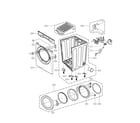 LG DLG3788W cabinet and door assembly diagram