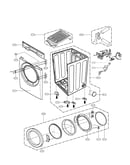 Cabinet and door assembly