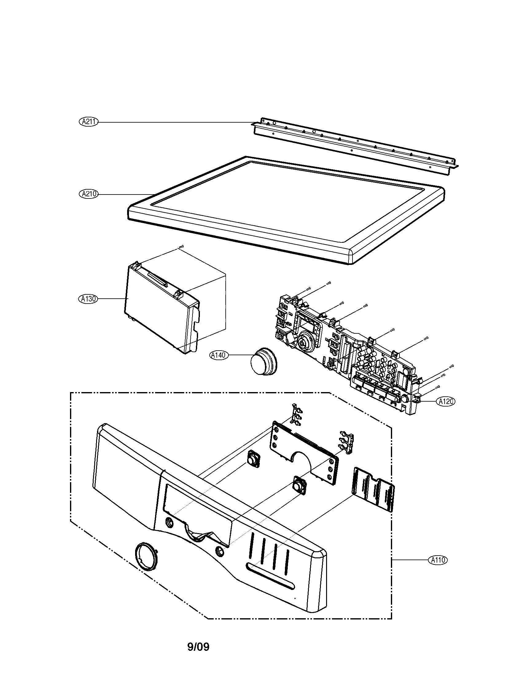 Control panel and plate parts