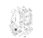 LG LRFD25850WW/00 case parts diagram