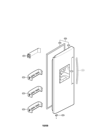 Freezer door parts