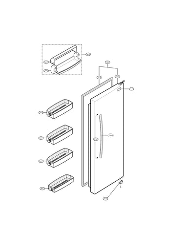 Refrigerator door parts