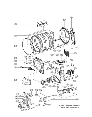 Drum and motor part