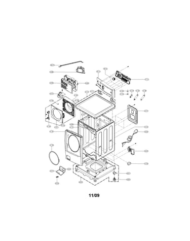 Cabinet and control panel assembly parts