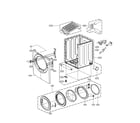 Kenmore Elite 79690512900 cabinet and door assembly parts diagram