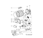 Kenmore Elite 79690512900 drum and motor parts gas diagram