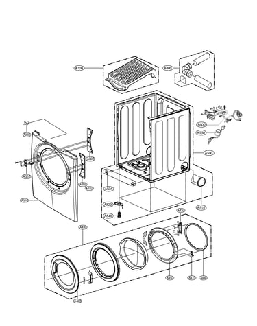 Cabinet and door assembly parts