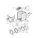 Kenmore Elite 79680518900 cabinet and door assembly parts diagram