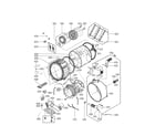 Kenmore Elite 79641022900 drum and tub assembly parts diagram