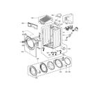 Kenmore Elite 79681028900 cabinet and door assembly parts diagram