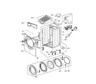 Kenmore Elite 79681029900 cabinet and door assembly parts diagram