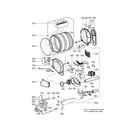 Kenmore Elite 79691022900 drum and motor parts gas diagram