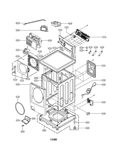 Cabinet and control panel assembly parts