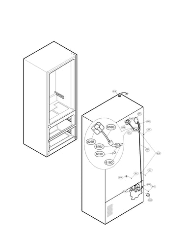 Ice and water parts