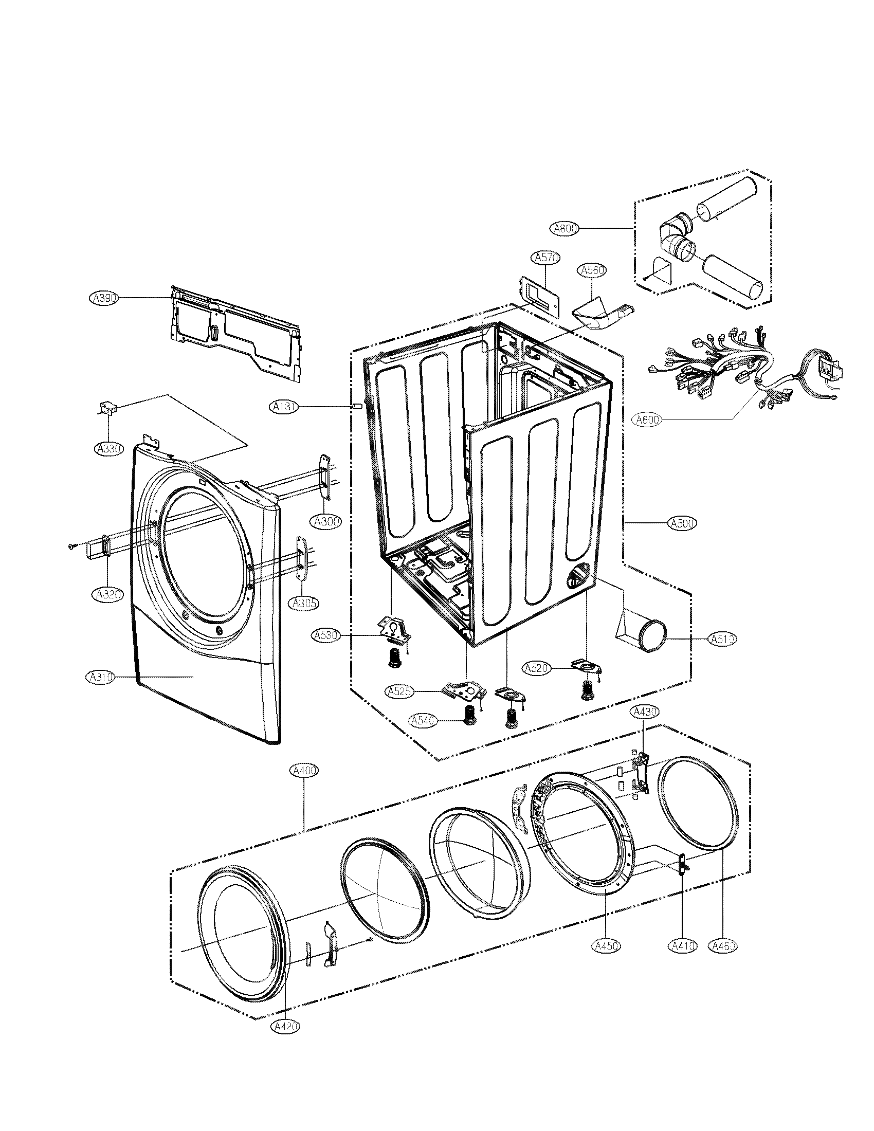 Cabinet and door parts