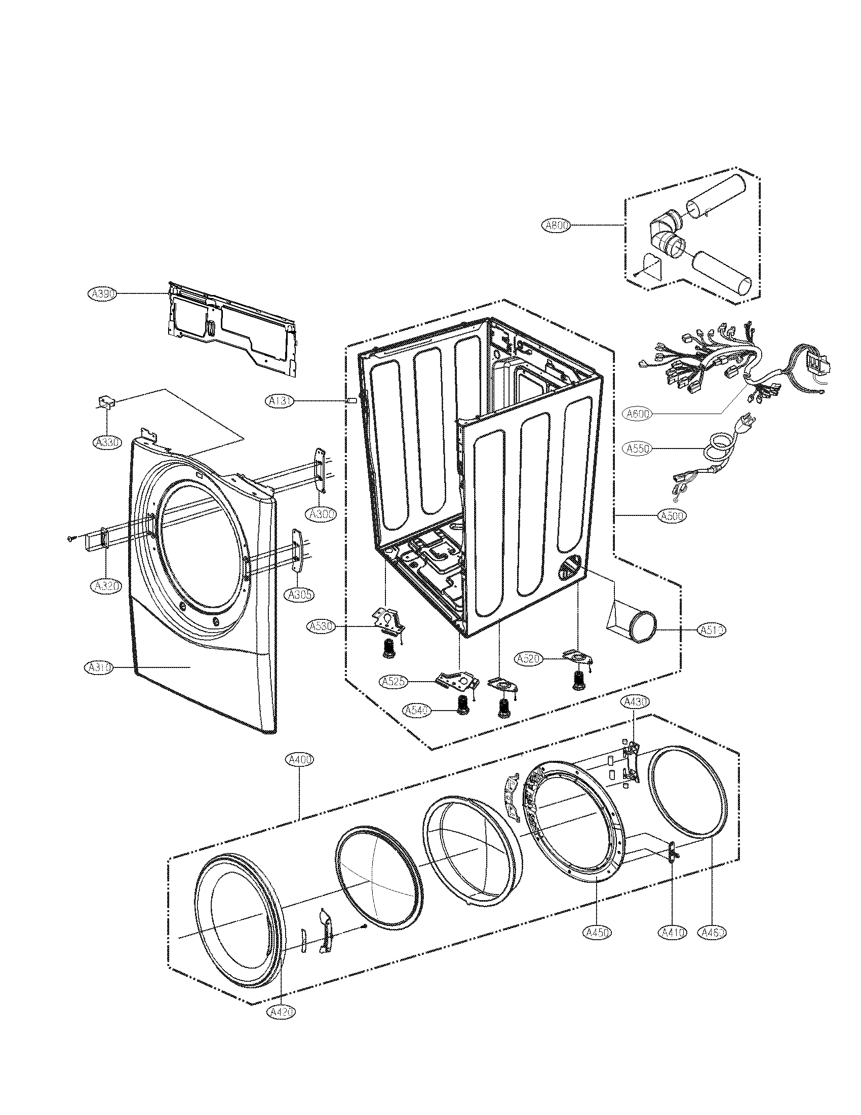 Cabinet and door parts