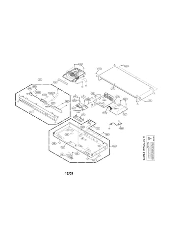 Cabinet and main frame parts