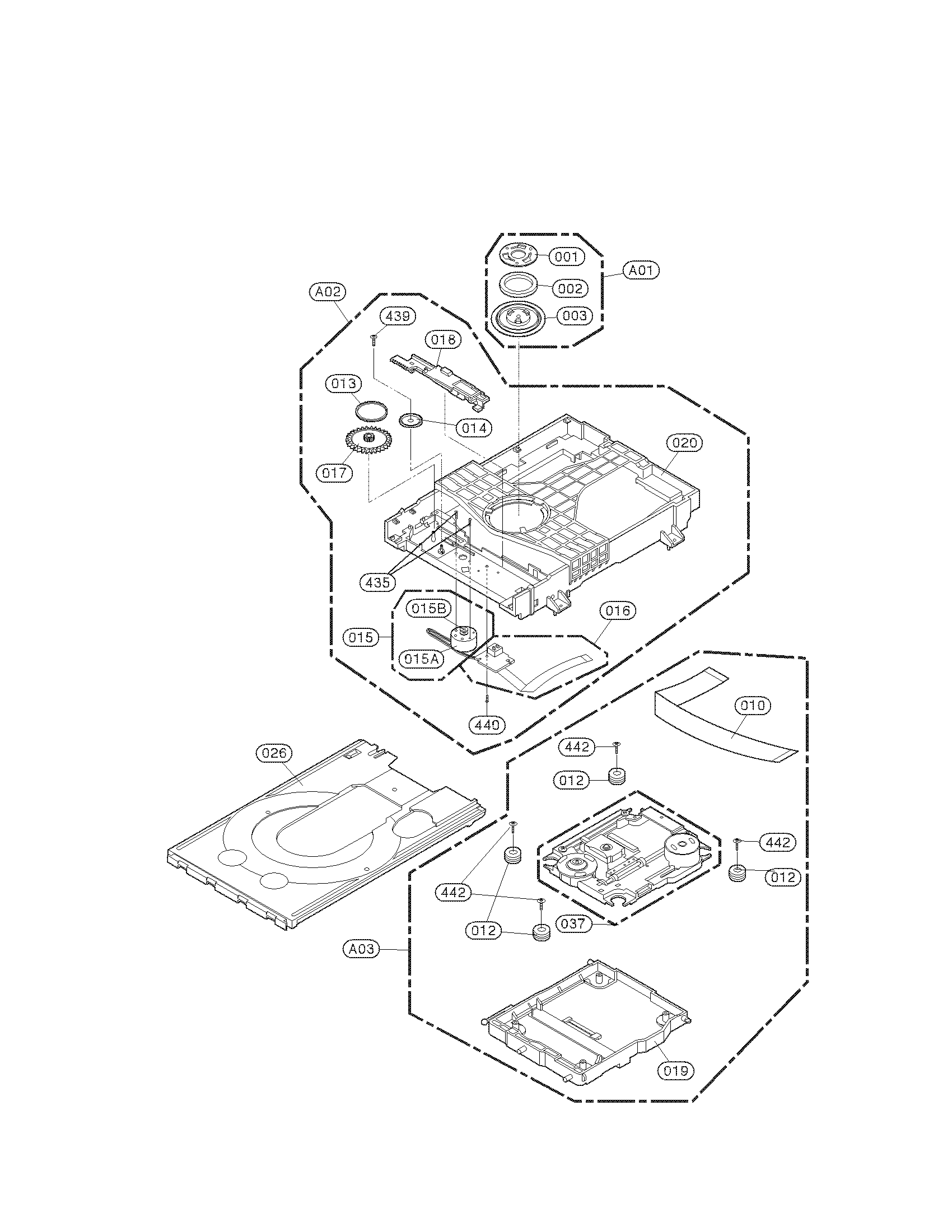 Deck mechanism parts
