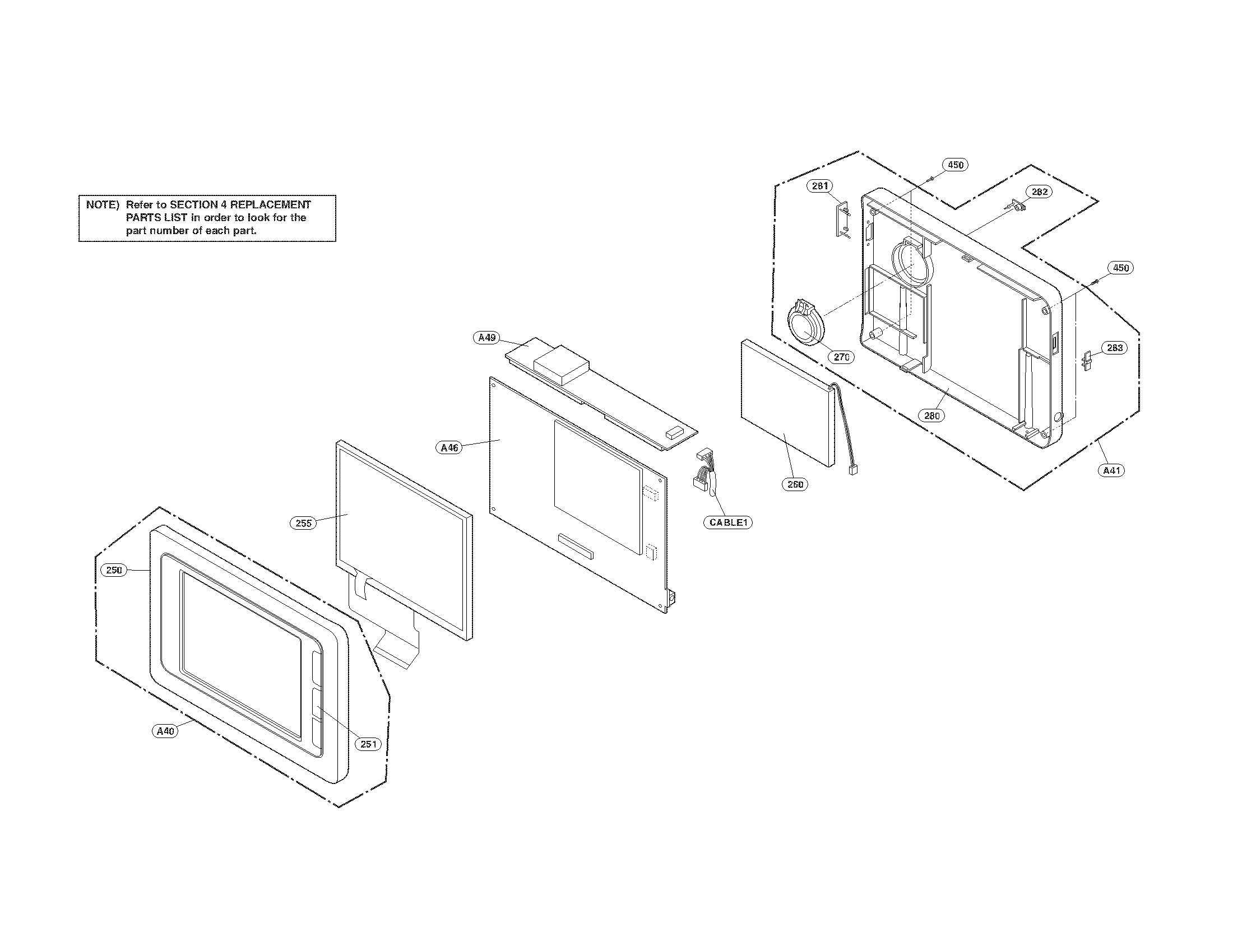 CABINET AND MAIN FRAME PARTS