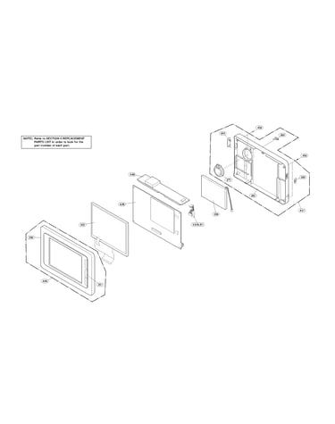 Cabinet and main frame parts