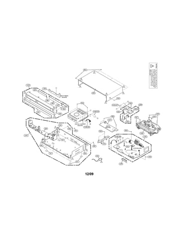 Cabinet and main frame parts