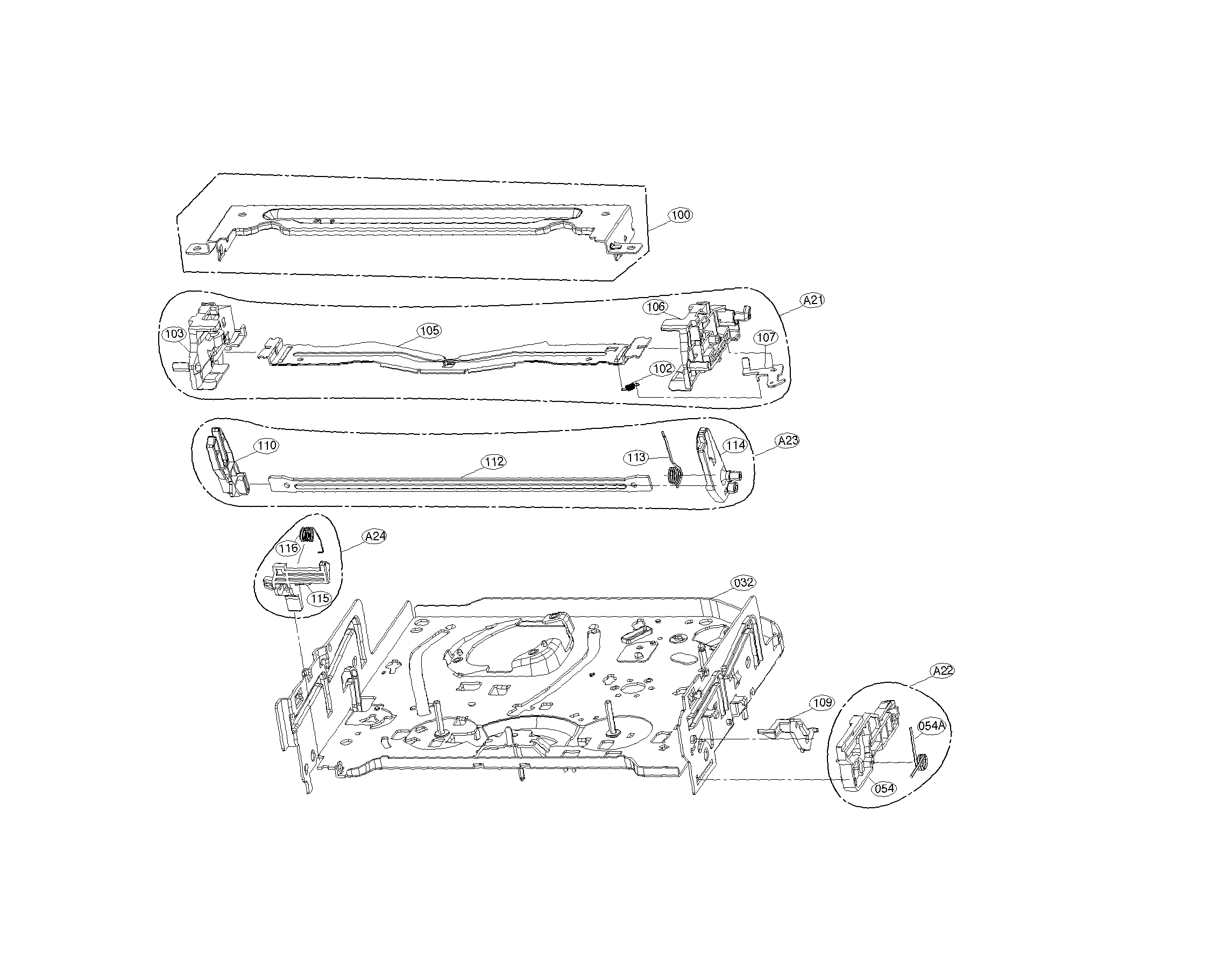 Front load mechanism parts