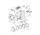 LG DLGX7188RM cabinet and door assembly parts diagram