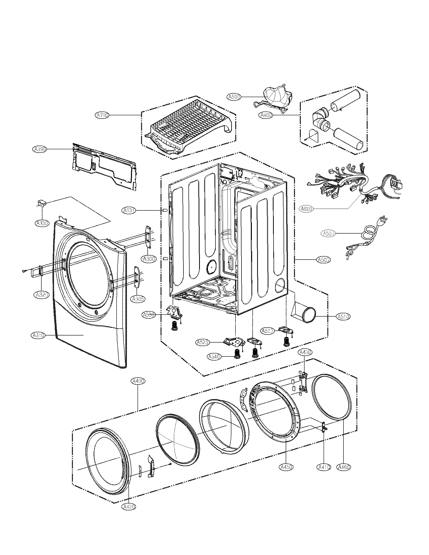 CABINET AND DOOR ASSEMBLY PARTS