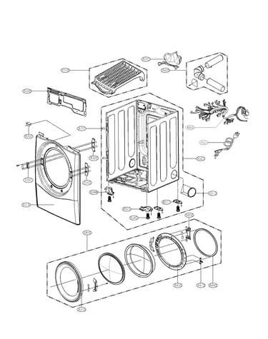 Cabinet and door assembly parts