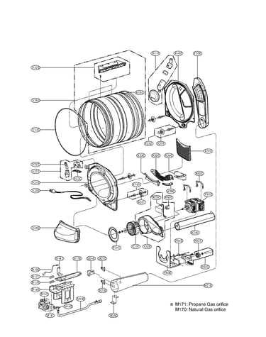 Drum and motor parts ele