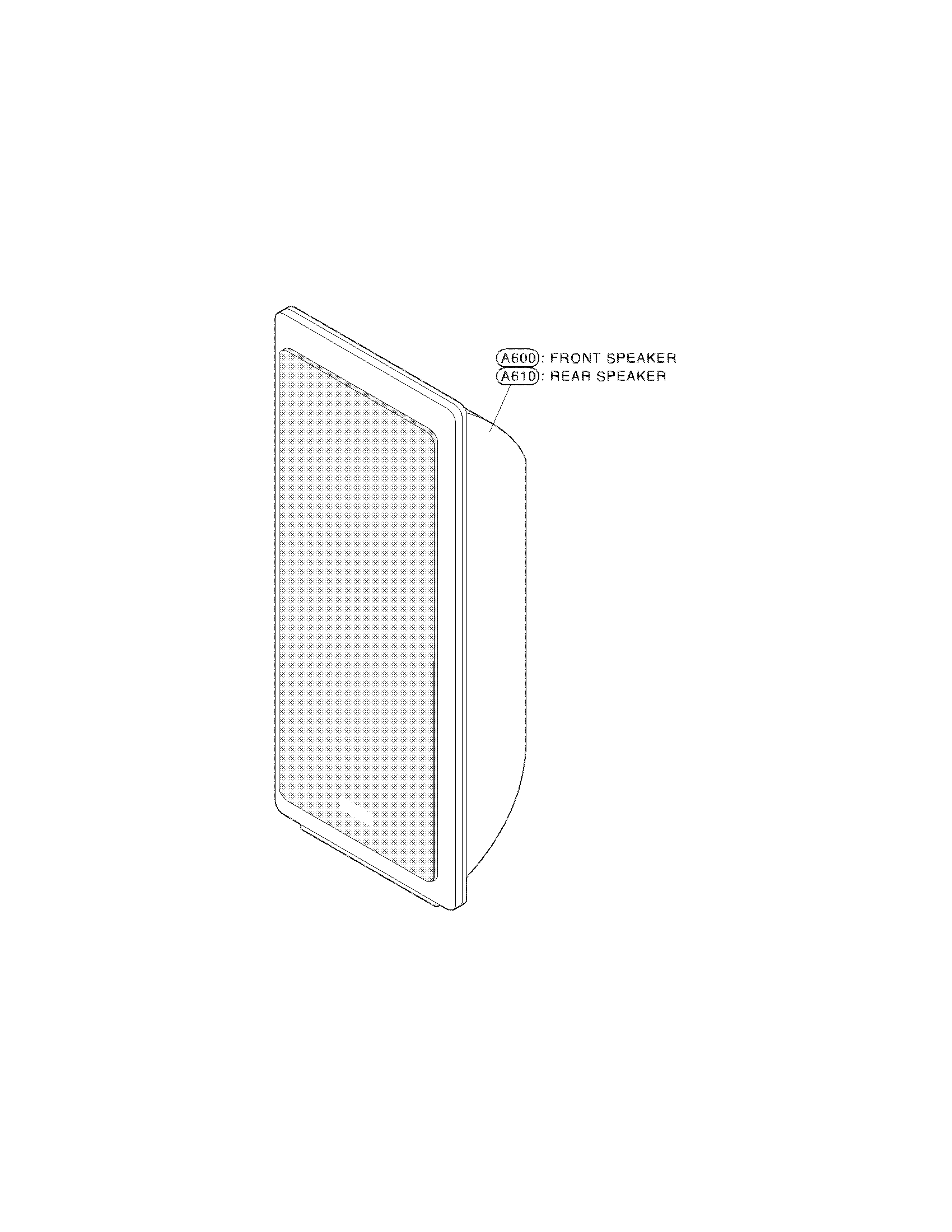 Front and rear speaker