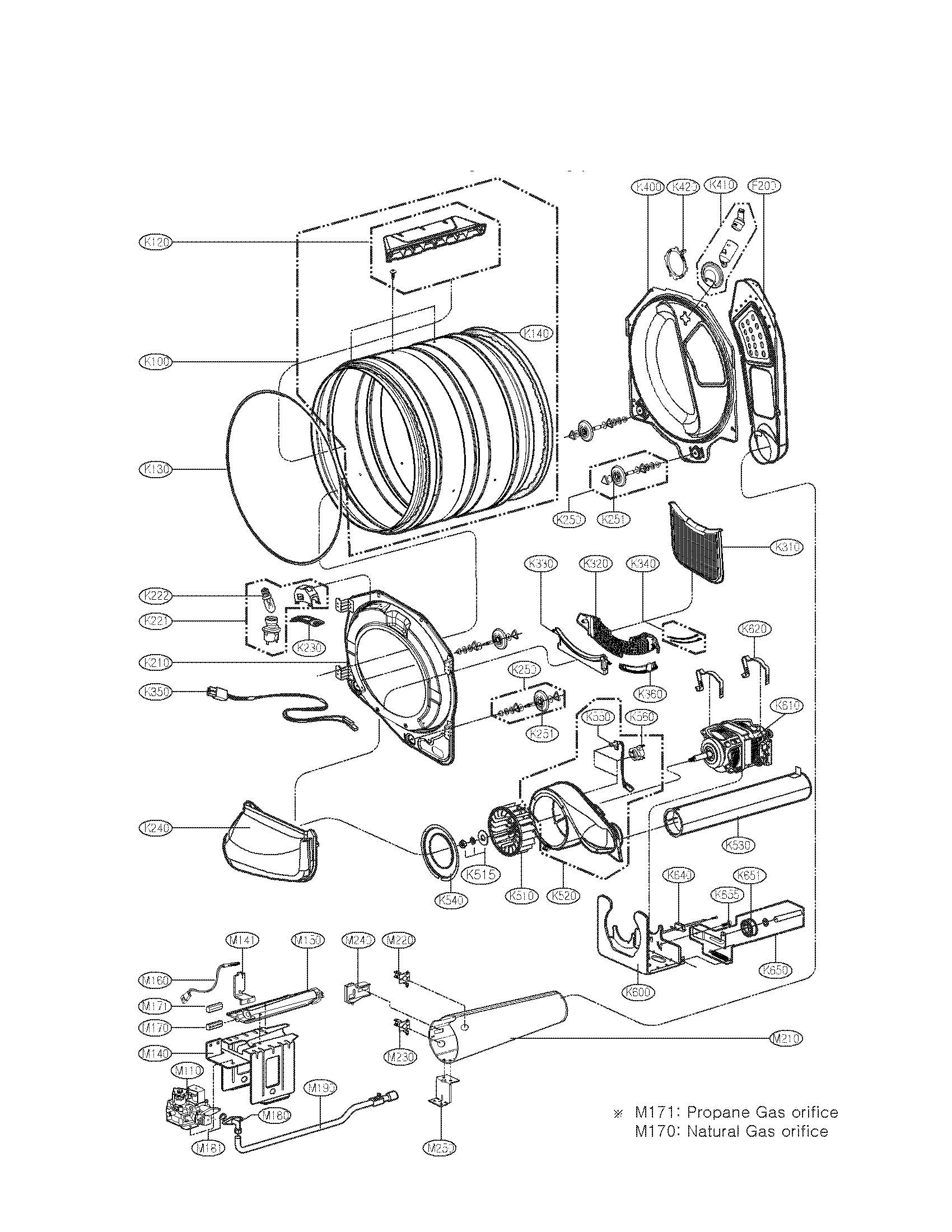 DRUM AND MOTOR PARTS