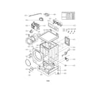 LG WM2501HWA cabinet and control panel parts diagram