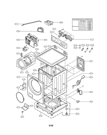 Cabinet and control panel parts