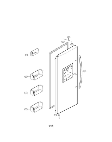Freezer door parts