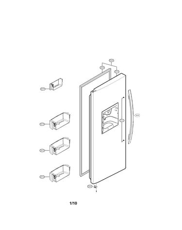 Freezer door parts